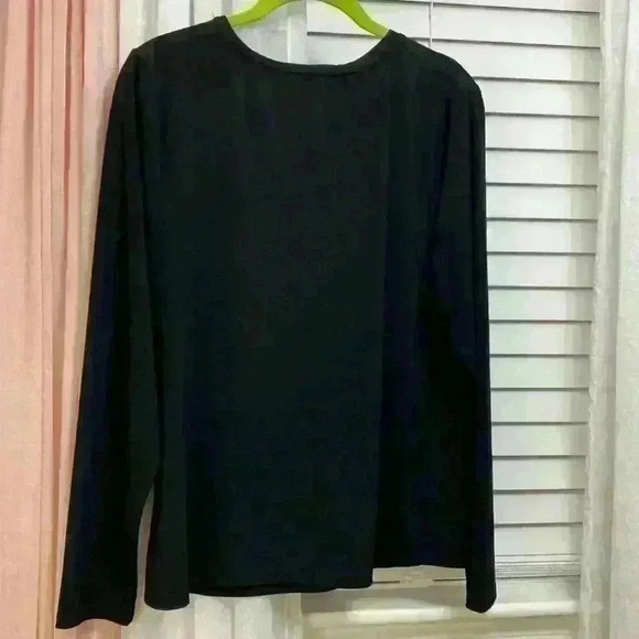 Rebel Wilson EUC 1X black blouse U - Picture 4 of 5